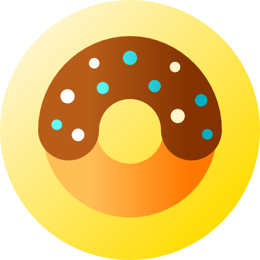 krapfen Flat Circular Gradient icon