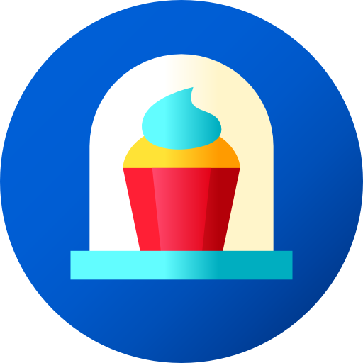 Cupcake Flat Circular Gradient icon