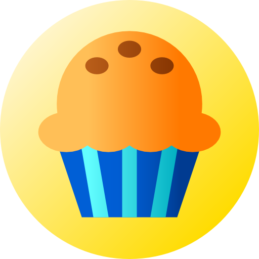 Muffin Flat Circular Gradient icon