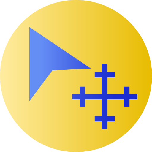 moverse Flat Circular Gradient icono