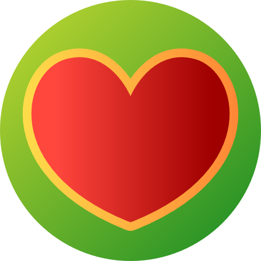 Heart Flat Circular Gradient icon