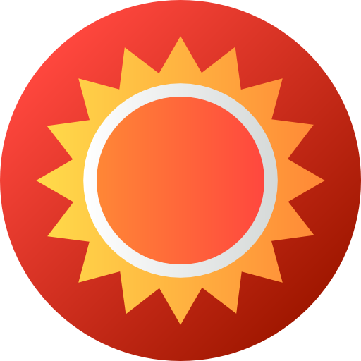 sol Flat Circular Gradient Ícone