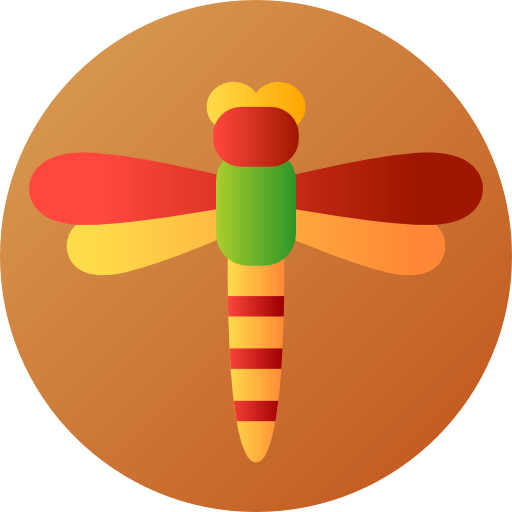 Dragonfly Flat Circular Gradient icon