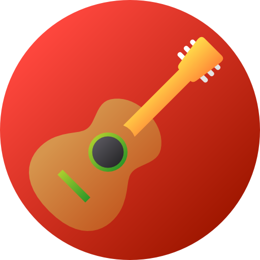 chitarra Flat Circular Gradient icona