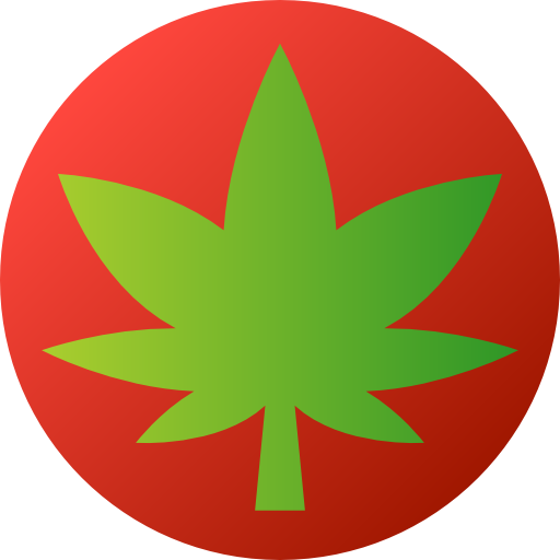 marijuana Flat Circular Gradient icona