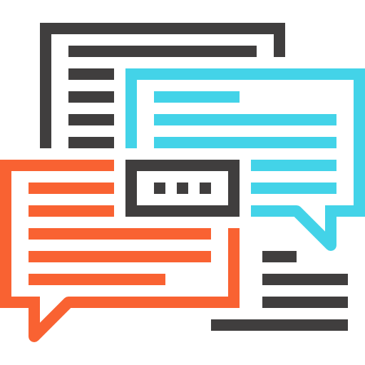 Conversation Maxim Flat Two Tone Linear colors icon