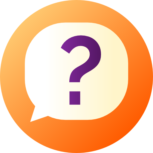 Question Flat Circular Gradient icon