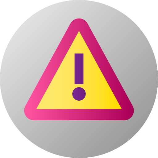 Warning Flat Circular Gradient icon