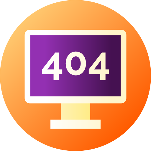 Error 404 Flat Circular Gradient icon