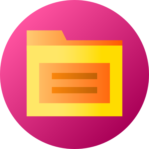 Folder Flat Circular Gradient icon