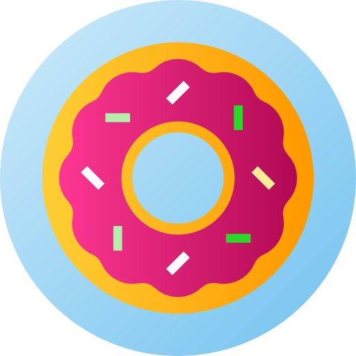 Donut Flat Circular Gradient icon