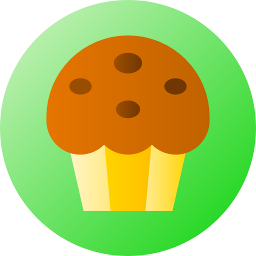 muffin Flat Circular Gradient icon