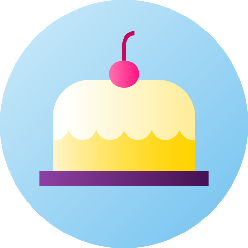 Cake Flat Circular Gradient icon