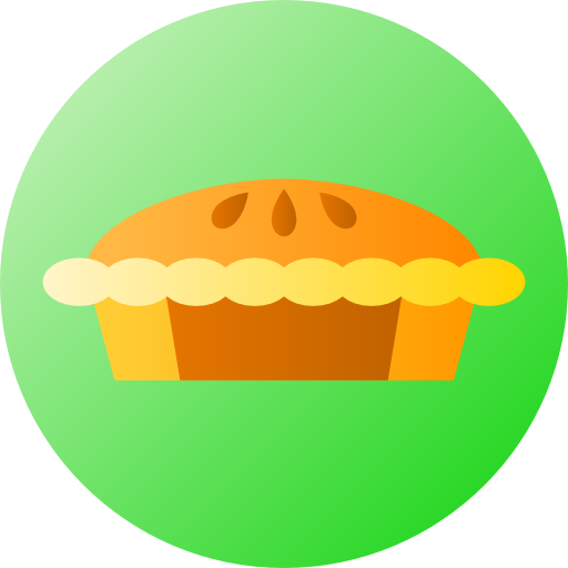 torta Flat Circular Gradient Ícone