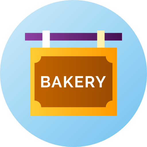 panadería Flat Circular Gradient icono