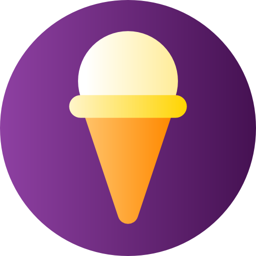 アイスクリーム Flat Circular Gradient icon