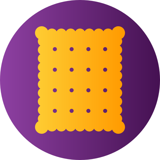 Biscuit Flat Circular Gradient icon