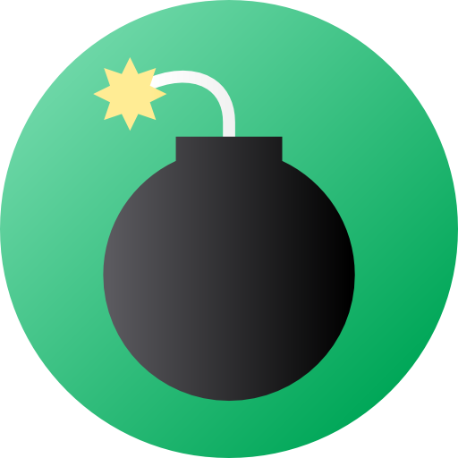 bomba Flat Circular Gradient icona