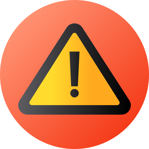 경고 Flat Circular Gradient icon