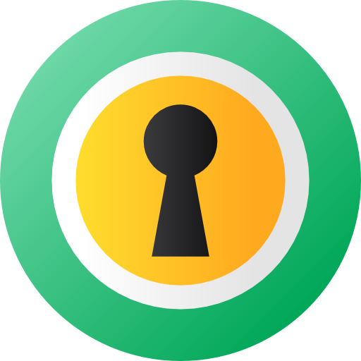 열쇠 구멍 Flat Circular Gradient icon