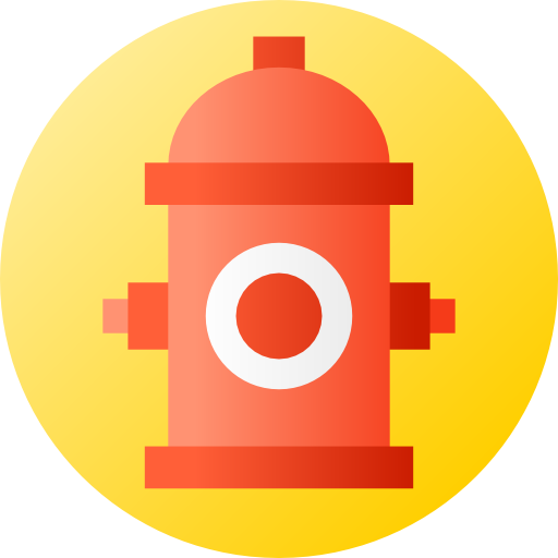 hydrant Flat Circular Gradient icon