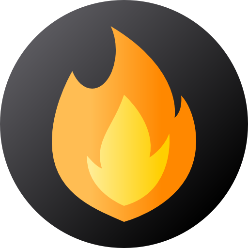 Fire Flat Circular Gradient icon