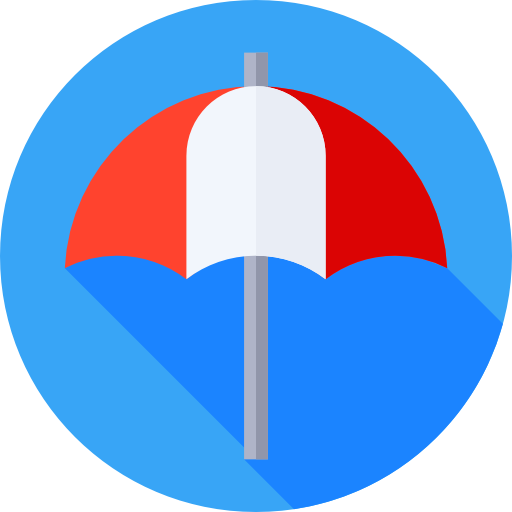 Sun umbrella Flat Circular Flat icon