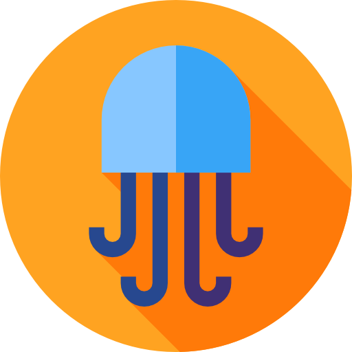 Jellyfish Flat Circular Flat icon