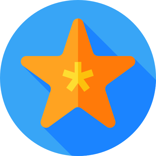 estrella de mar Flat Circular Flat icono
