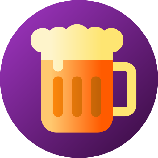 cerveza Flat Circular Gradient icono