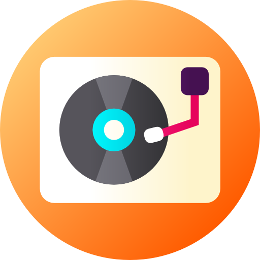 Turntable Flat Circular Gradient icon