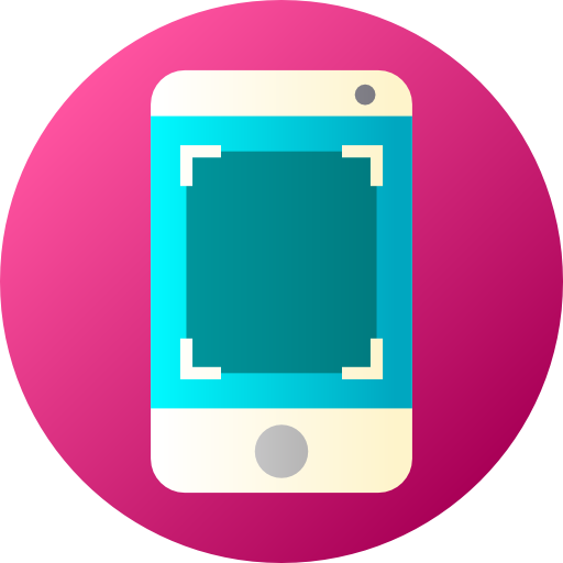 smartfon Flat Circular Gradient ikona
