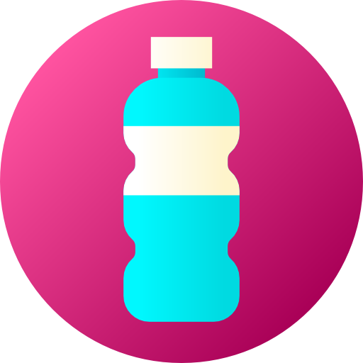 botella Flat Circular Gradient icono