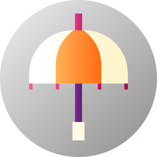 зонт от солнца Flat Circular Gradient иконка