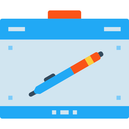 Graphic tablet Linector Flat icon