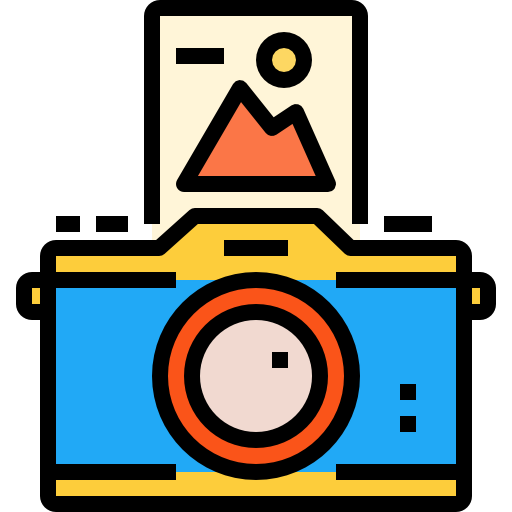 fotocamera istantanea Linector Lineal Color icona
