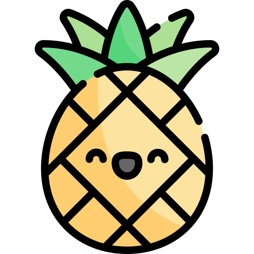 Pineapple Kawaii Lineal color icon