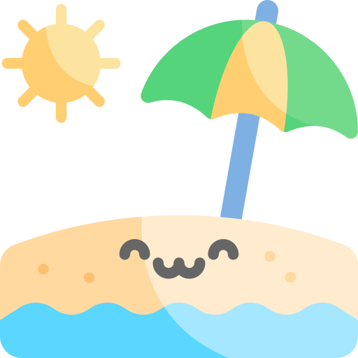 Beach Kawaii Flat icon