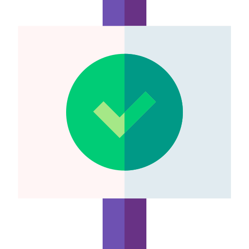 Approved Basic Straight Flat icon