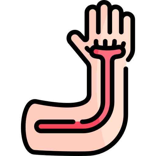 braccio Kawaii Lineal color icona