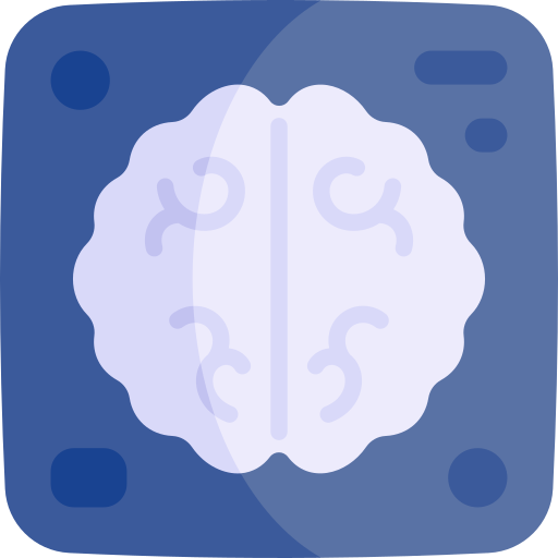 cervello Kawaii Flat icona