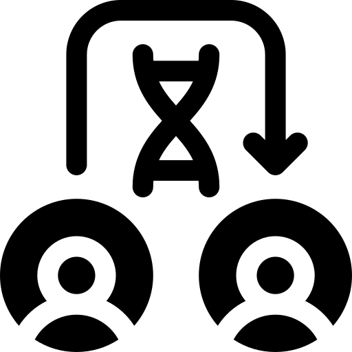 dziedziczność Basic Rounded Filled ikona