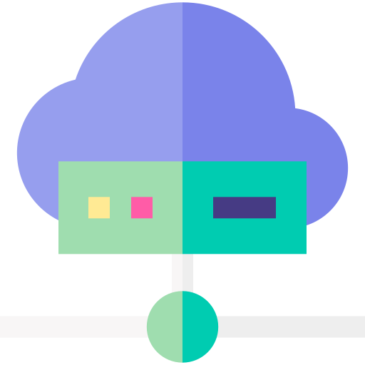 hosting cloud Basic Straight Flat icona
