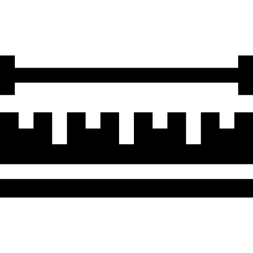 measurement Basic Straight Filled Ícone