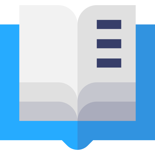 livre ouvert Basic Straight Flat Icône
