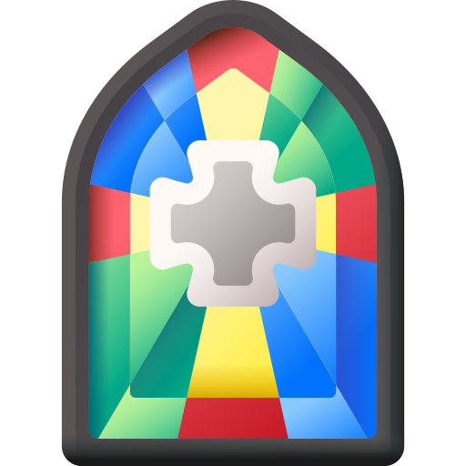 buntglasfenster 3D Color icon