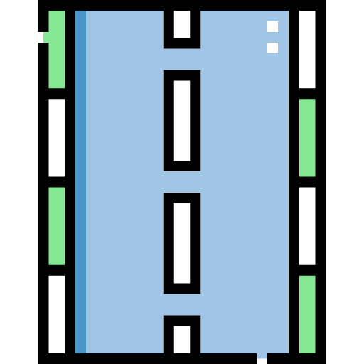 Road Detailed Straight Lineal color icon