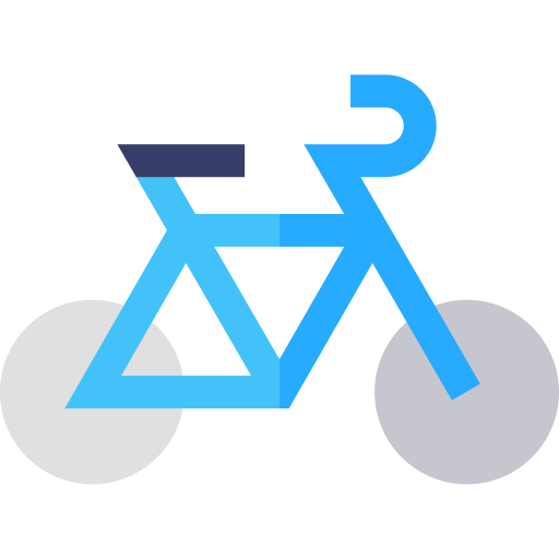 bicyclette Basic Straight Flat Icône