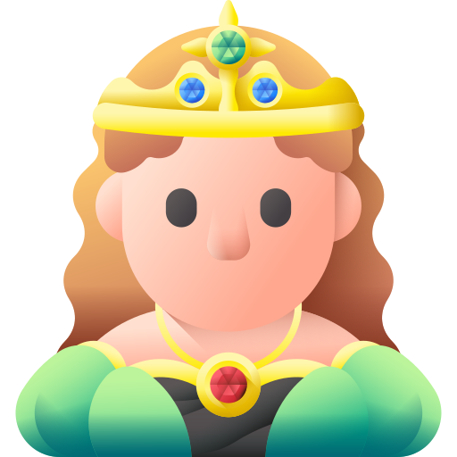 rainha 3D Color Ícone