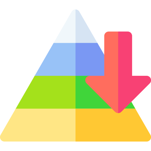 Maslow pyramid Basic Rounded Flat icon